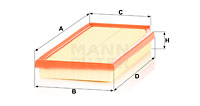 Ilmansuodatin MANN-FILTER C 36 016