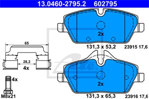 Jarrupalasarja, levyjarru, Etuakseli, BMW 2 Active Tourer [F45], MINI MINI, MINI Cabriolet, MINI CLUBMAN, 34 10 6 863 292, 34 11 6 860 0