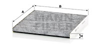 Raitisilmasuodatin MANN-FILTER CUK 2336