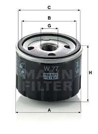 Öljynsuodatin MANN-FILTER W 77