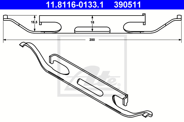 Jarrusatulan jousi ATE 11.8116-0133.1