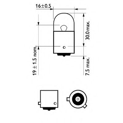 Polttimo, vilkkuvalo PHILIPS 12093NACP