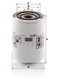 Öljynsuodatin MANN-FILTER W 9041
