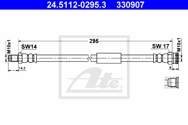 Jarruletku ATE 24.5112-0295.3
