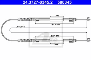 Vaijeri, käsijarru, Takana, CITROËN JUMPER Buss, FIAT DUCATO Buss, DUCATO Flak/chassi, DUCATO Skåp, PEUGEOT BOXER Buss, 1314983080, 4745