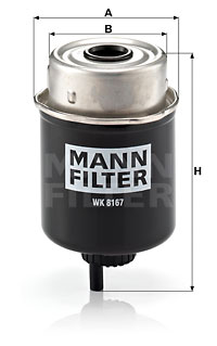 Polttoainesuodatin MANN-FILTER WK 8167