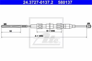 Vaijeri, käsijarru, Edessä, VW DERBY, POLO, POLO Classic, POLO Coupé, POLO Skåp/halvkombi, 867 609 721