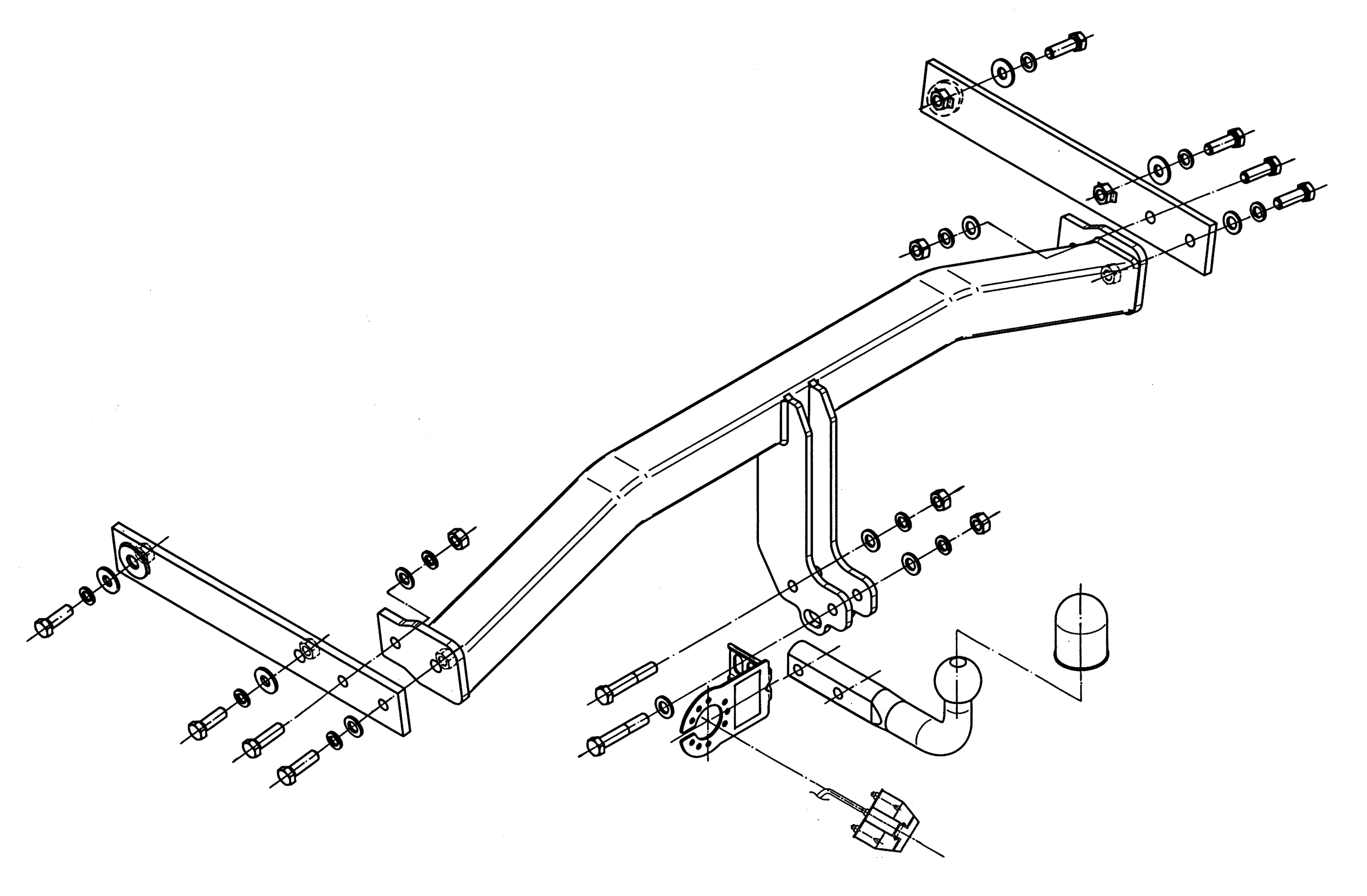 Vetokoukku STEINHOF STV-127 VW Tiguan '07-