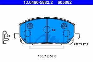 Jarrupalasarja, levyjarru, Etuakseli, LEXUS RX, 04465-48020, 04465-48040, 04465-48090