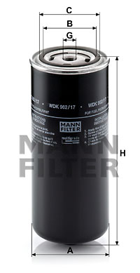 Polttoainesuodatin MANN-FILTER WDK 962/17