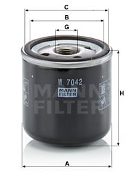 Öljynsuodatin MANN-FILTER W 7042