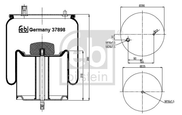 Metallipalje, ilmajousitus FEBI BILSTEIN 37898
