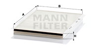 Raitisilmasuodatin MANN-FILTER CU 2839