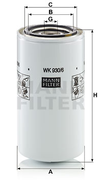 Polttoainesuodatin MANN-FILTER WK 930/6 x