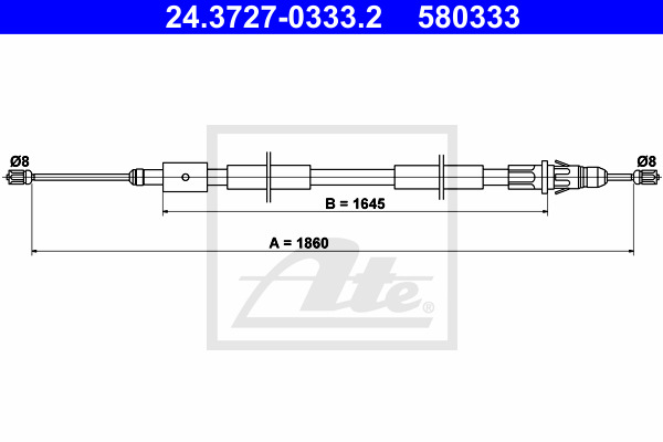 Käsijarruvaijeri ATE 24.3727-0333.2