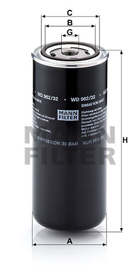 Öljynsuodatin MANN-FILTER WD 962/32