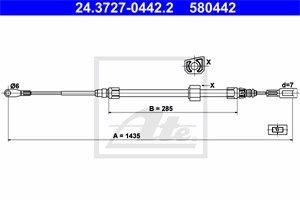 Vaijeri, käsijarru, Edessä, MERCEDES-BENZ,VW, 2D0 609 701, 901 420 20 85, A 901 420 20 85