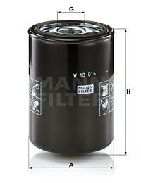 Suodatin, työhydrauliikka MANN-FILTER W 13 015