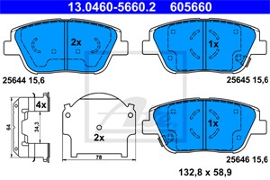 Jarrupalasarja, levyjarru, Etuakseli, KIA OPTIMA, 58101-2TA50