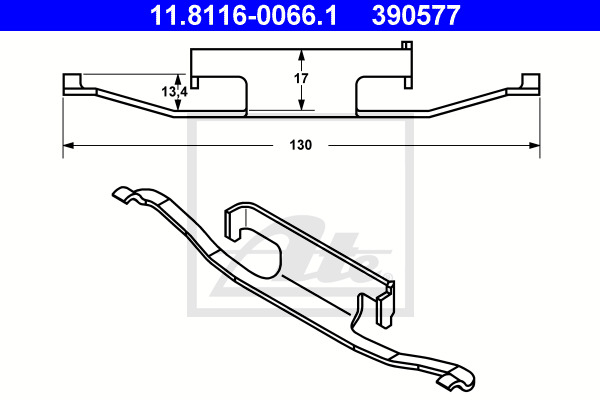 Jarrusatulan jousi ATE 11.8116-0066.1