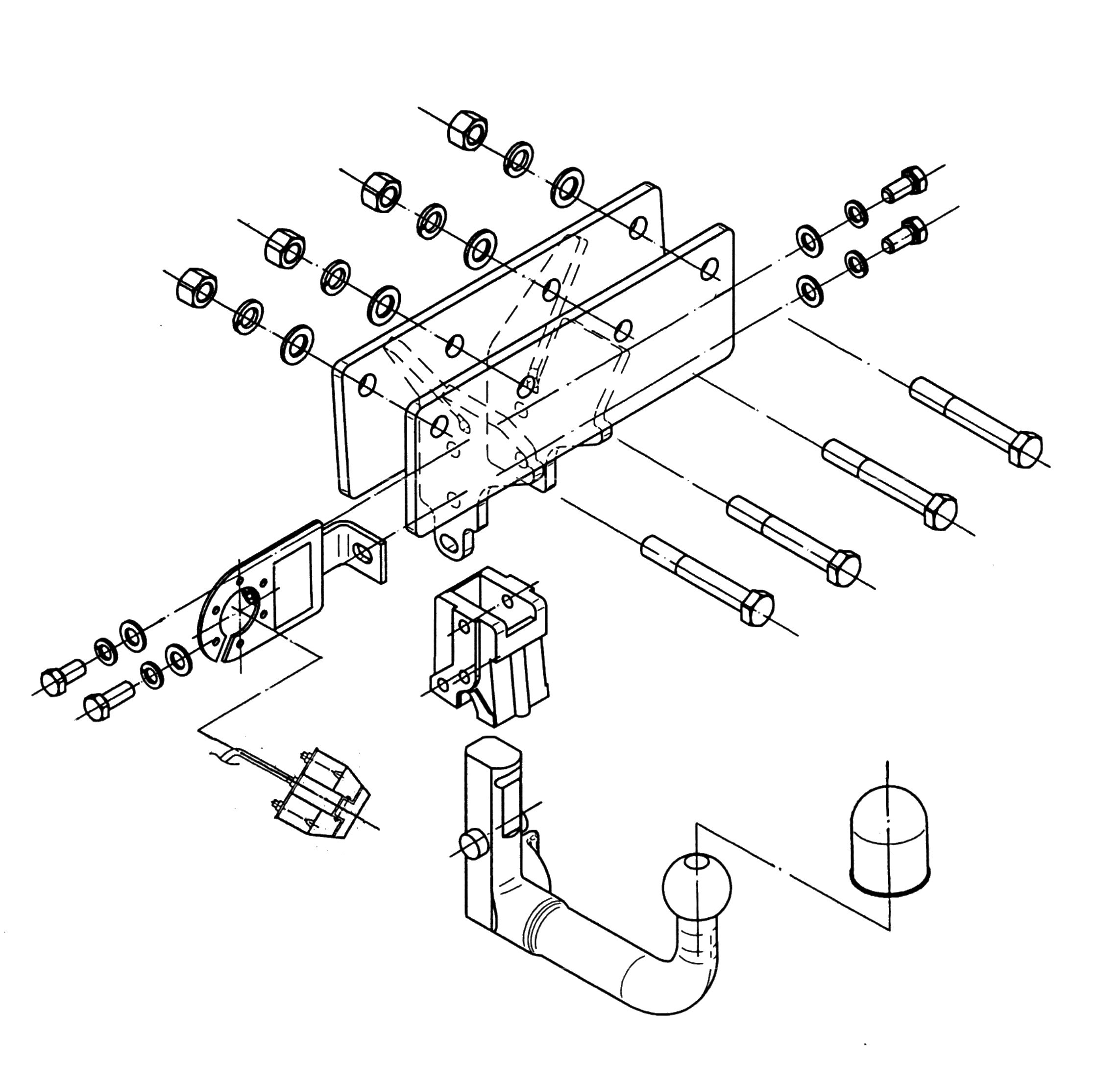 Vetokoukku STEINHOF STJ-053 Jeep Commander '05-10