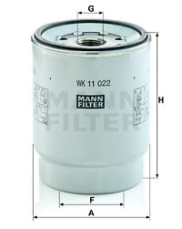 Polttoainesuodatin MANN-FILTER WK 11 022 z