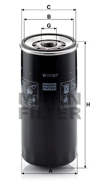 Öljynsuodatin MANN-FILTER W 1170/7