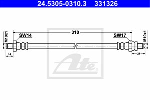 Jarruletku, Etuakseli, Taka-akseli, FORD, 1129032, 6125634, 85GB-2078-AA, YS61-2282-AD