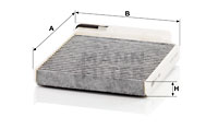 Raitisilmasuodatin MANN-FILTER CUK 1829
