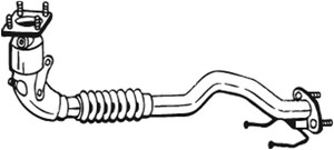 Katalysaattori, Edessä, AUDI A3, A3 Sportback, SKODA OCTAVIA II, OCTAVIA Combi II, VW EOS, GOLF V, GOLF PLUS, JETTA III, TOURAN, 1K02543