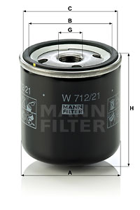 Öljynsuodatin MANN-FILTER W 712/21